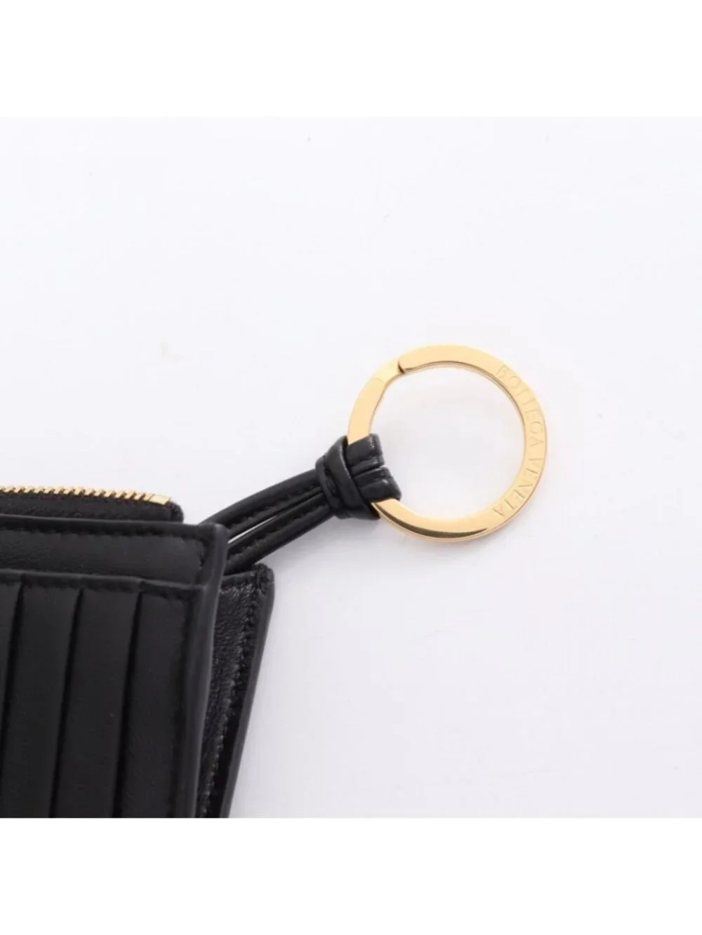 Bottega Veneta Coin Case Cassette with Key Ring Leather